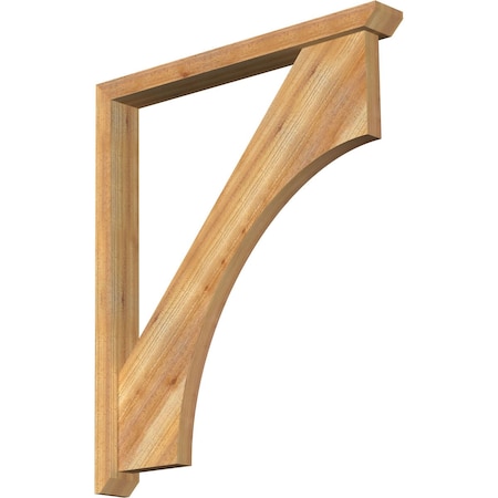 Ekena Millwork Westlake Slat Rough Sawn Bracket w/ Offset Brace, Western Red Cedar, 4"W x 34"D x 40"H BKT0402X34X40WTL06RWR